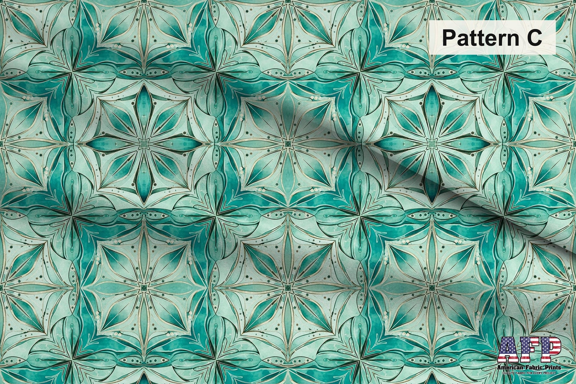 Arabesque Teals 2 Fabric Bundle Set - Shop now at American Fabric Prints