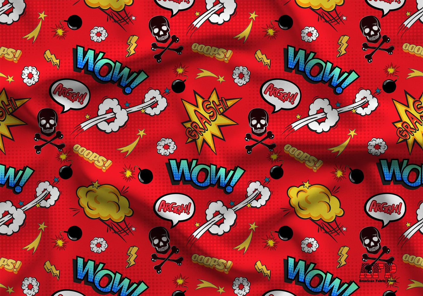 Comic Boom Fabric - Shop now at American Fabric Prints
