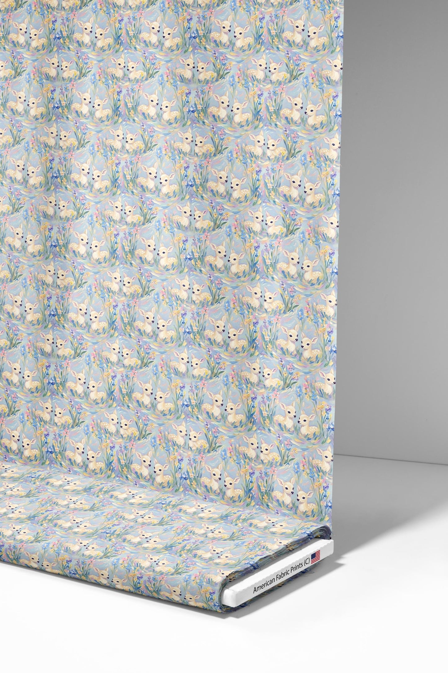 Cute Pastel Fawns Fabric - Shop now at American Fabric Prints