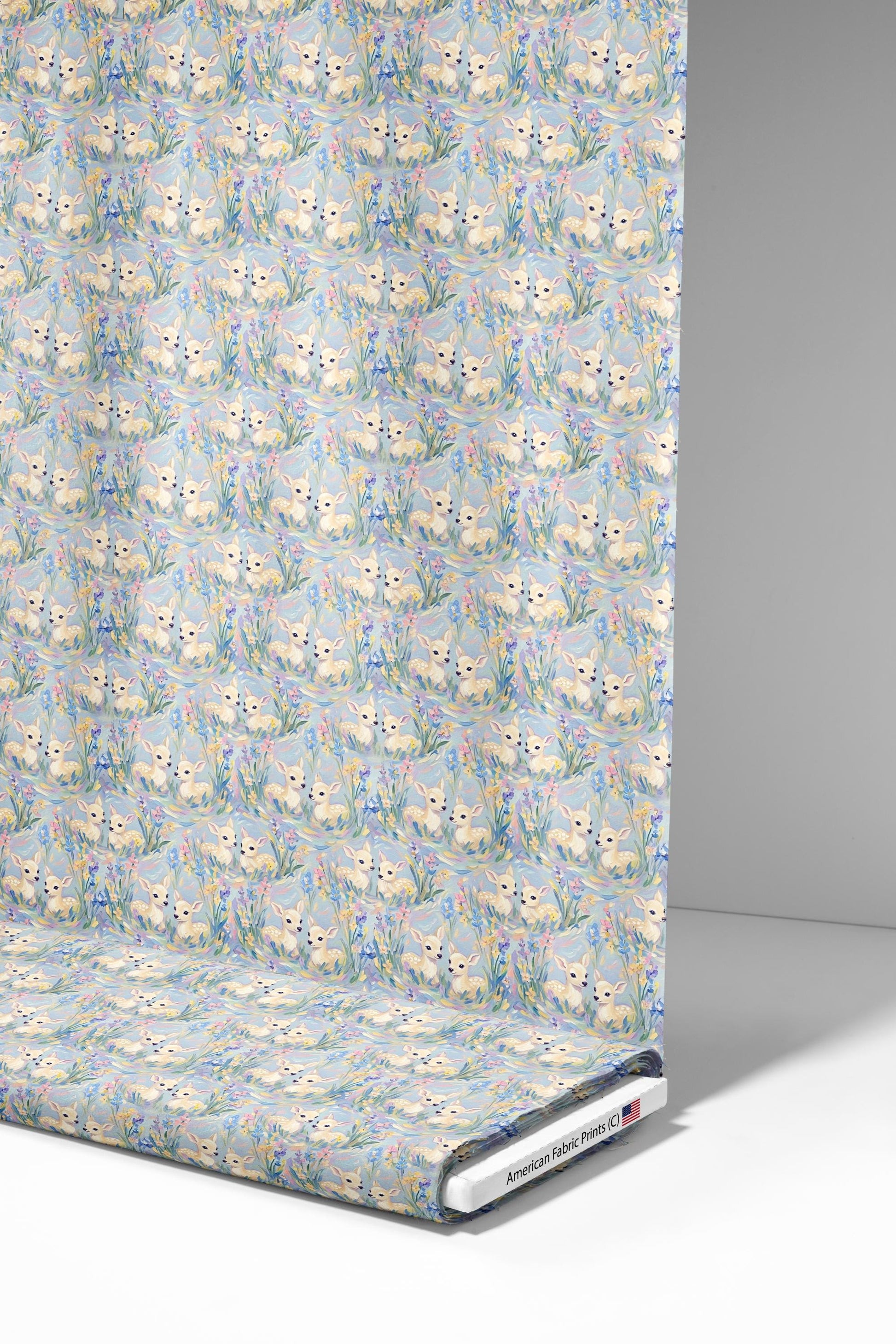 Cute Pastel Fawns Fabric - Shop now at American Fabric Prints