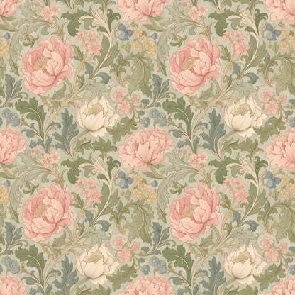 Pink Peony Floral Fabric - Shop now at American Fabric Prints