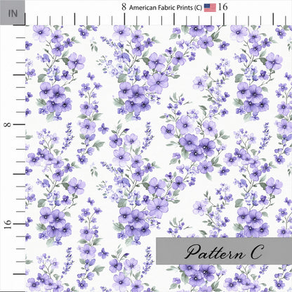 Lavender Themed Purple Fabric. Cotton Quilting Fabric. Shop now at American Fabric Prints.