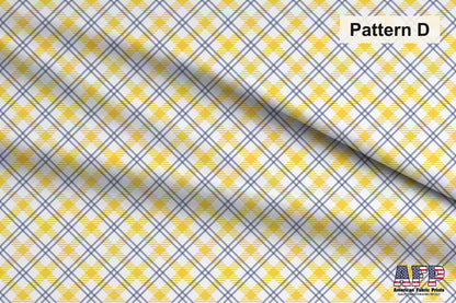 Lemon Plaid 2 Fabric Bundle Set - Shop now at American Fabric Prints