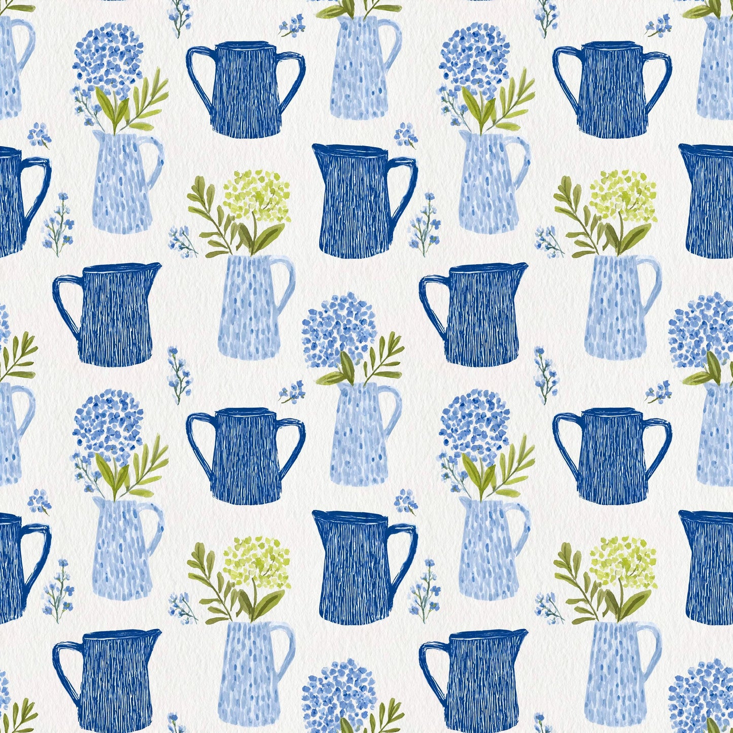 Pitchers with Floral Fabric - Shop now at American Fabric Prints