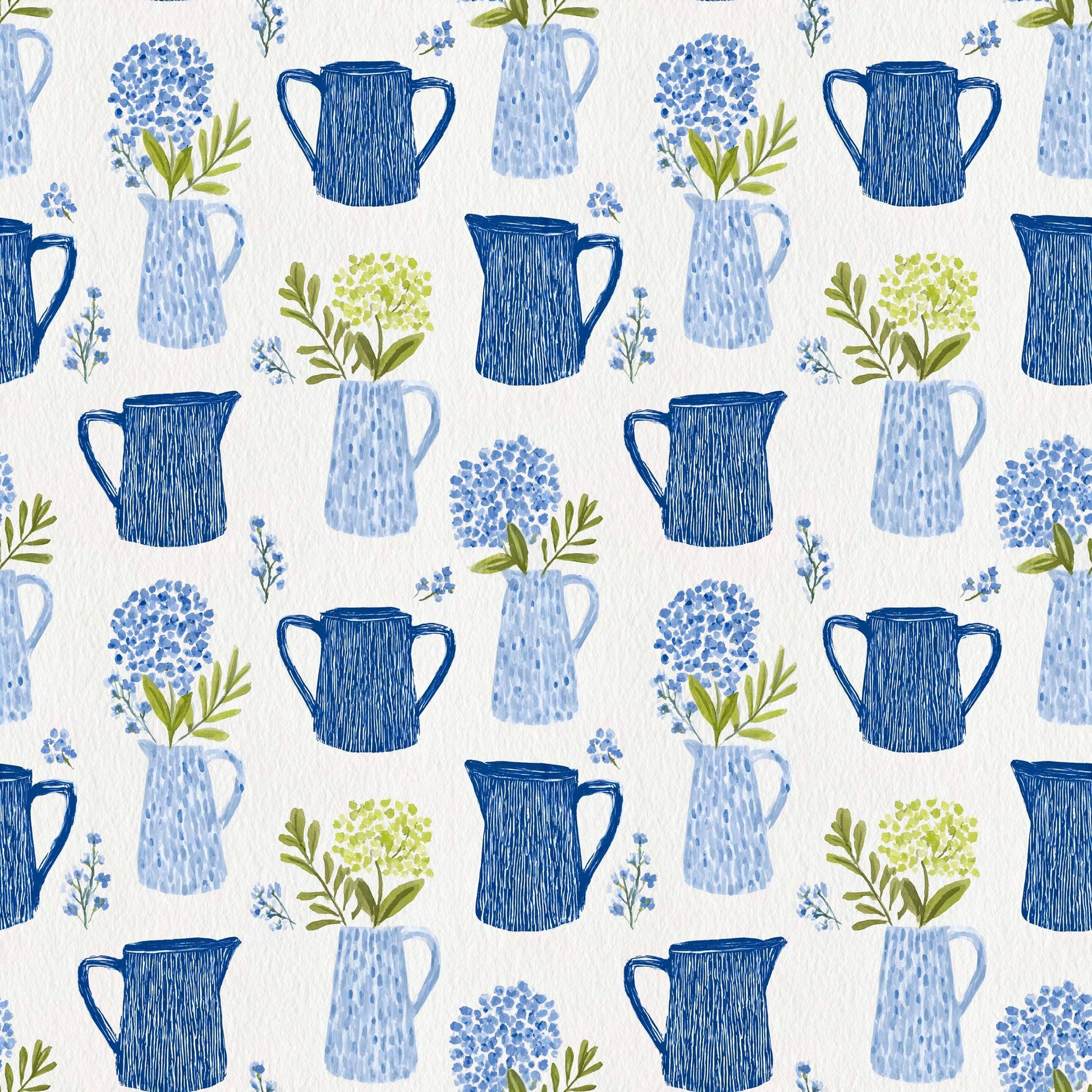 Pitchers with Floral Fabric - Shop now at American Fabric Prints