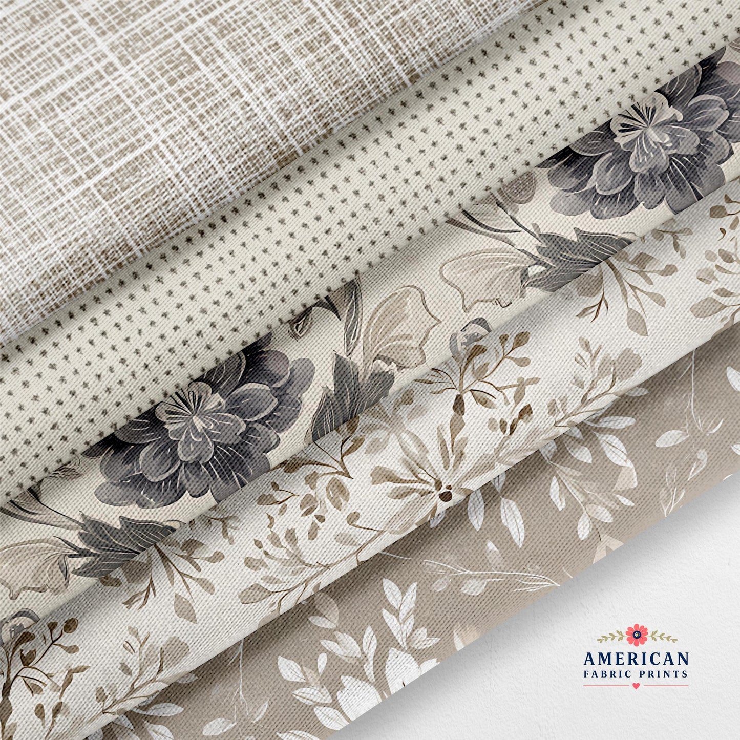 Neutral Boho Fabric Bundle Set - Shop now at American Fabric Prints