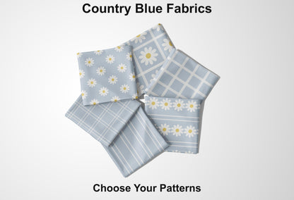 Country Blue Quilting Fabric | Blue Fabric Coordinates | Blue Nursery Fabric | Cotton Baby Fabric | by American Fabric Prints
