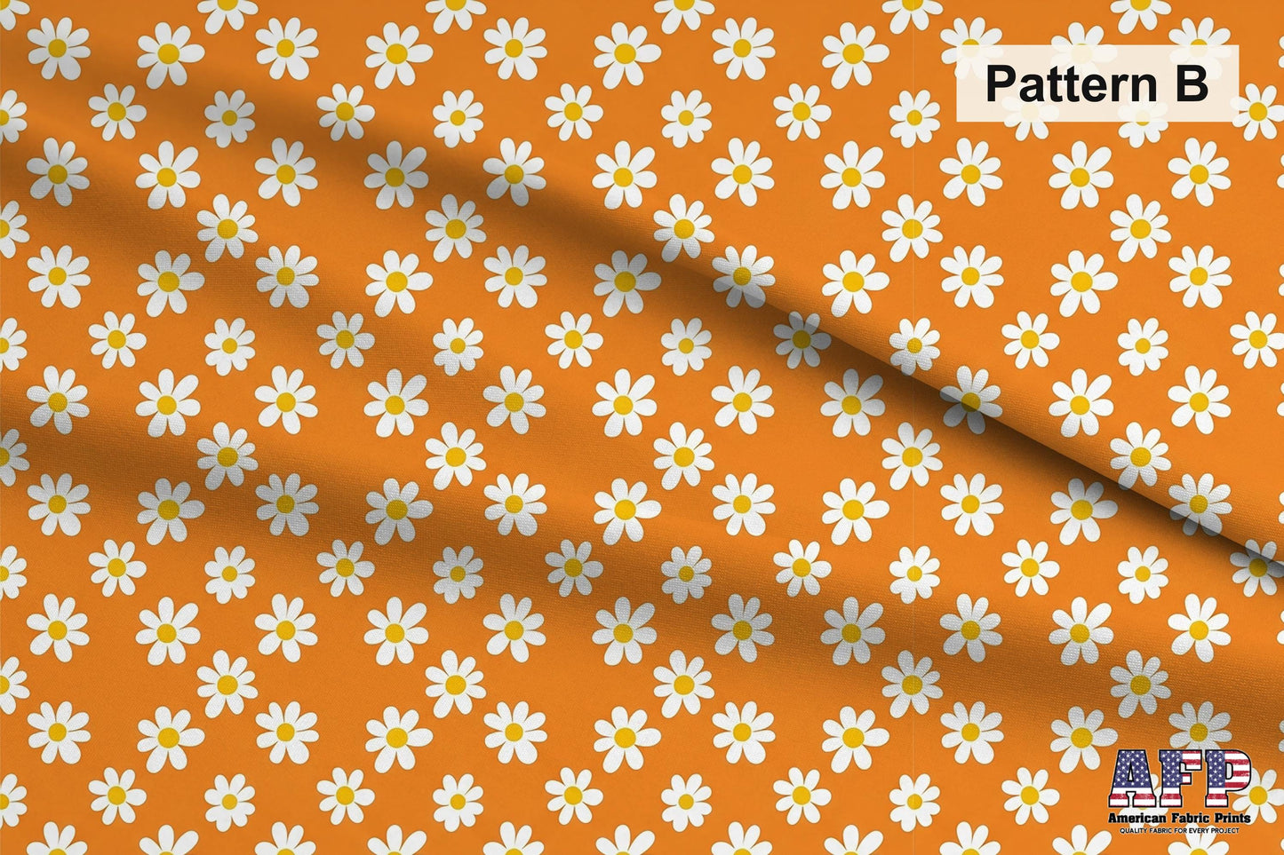 Blue and Orange Daisies 2 Fabric Bundle Set - Shop now at American Fabric Prints