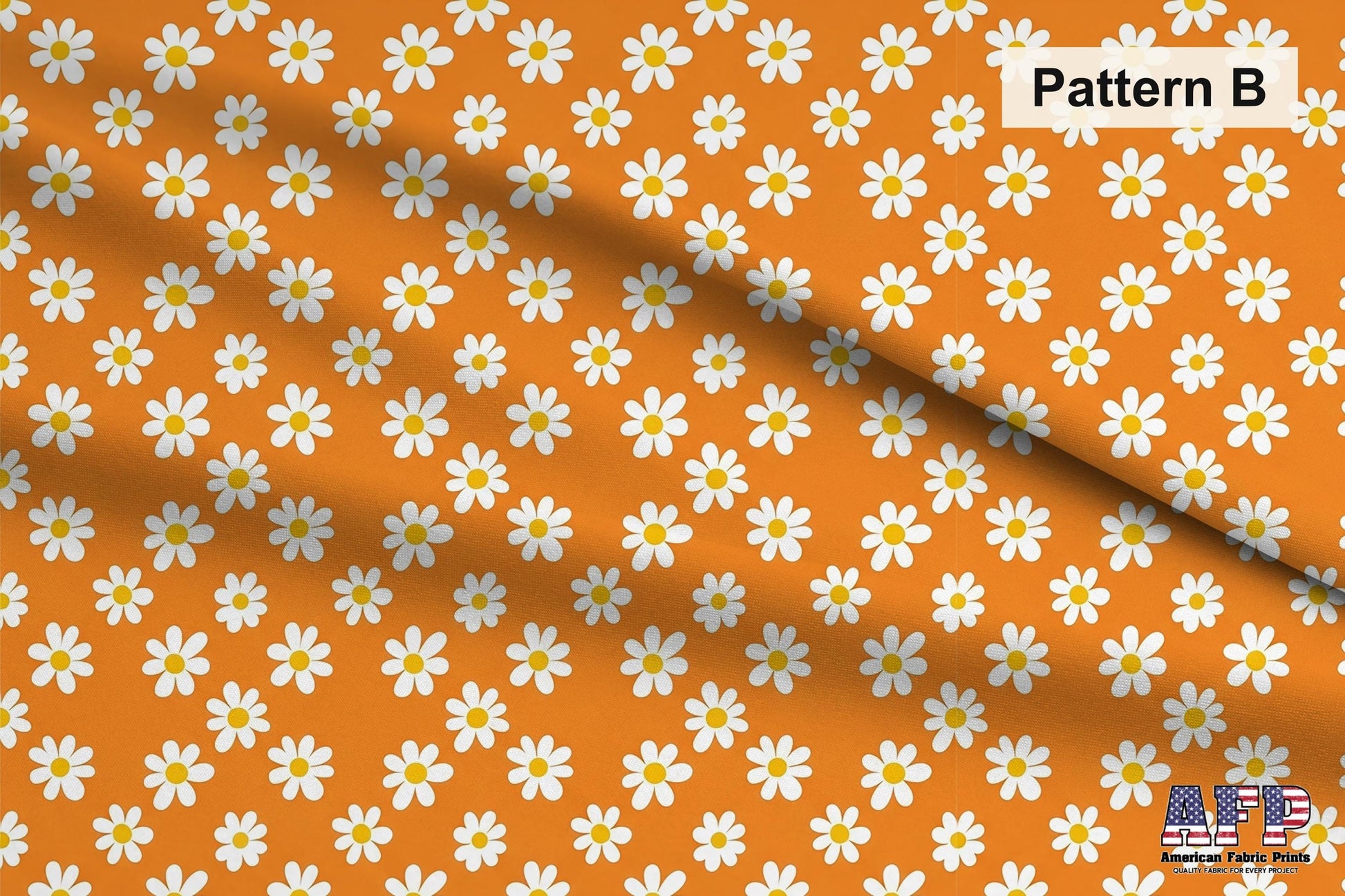 Blue and Orange Daisies 2 Fabric Bundle Set - Shop now at American Fabric Prints