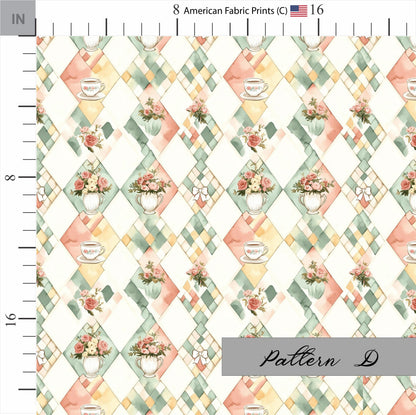 Shabby Chic Tea Party Fabric Coordinates. Shop now at American Fabric Prints.