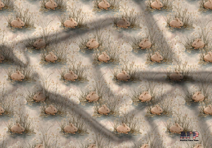 Watercolor Bunny Meadow Fabric - Shop now at American Fabric Prints