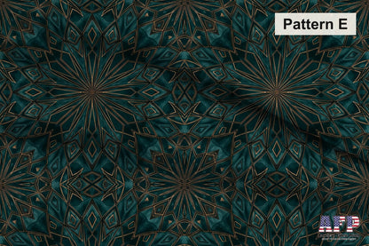 Arabesque Teals 3 Fabric Bundle Set - Shop now at American Fabric Prints