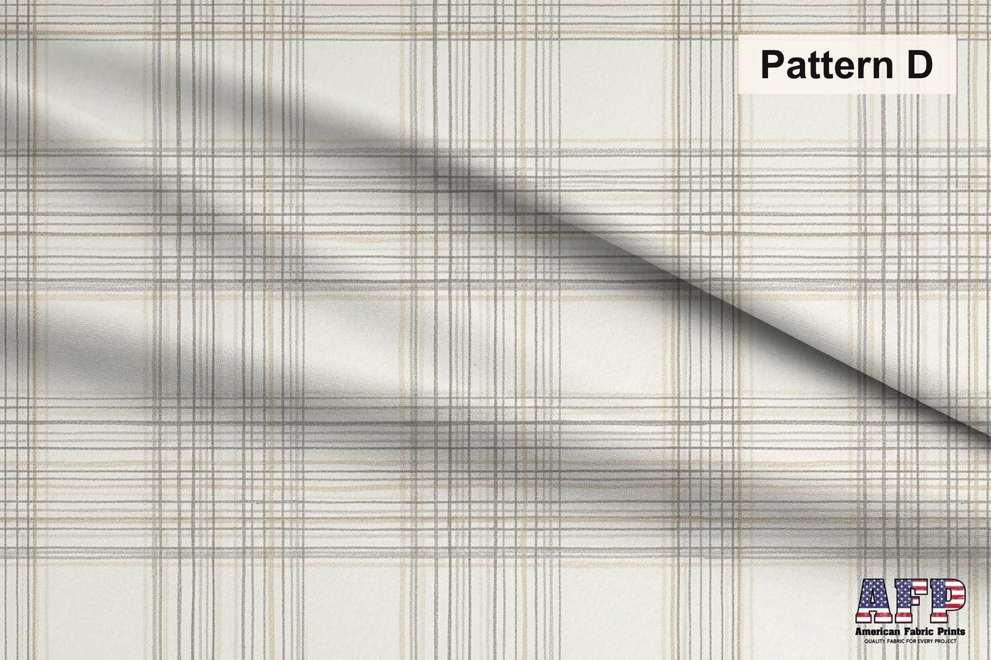 Beige Plaid 2 Fabric Bundle Set - Shop now at American Fabric Prints