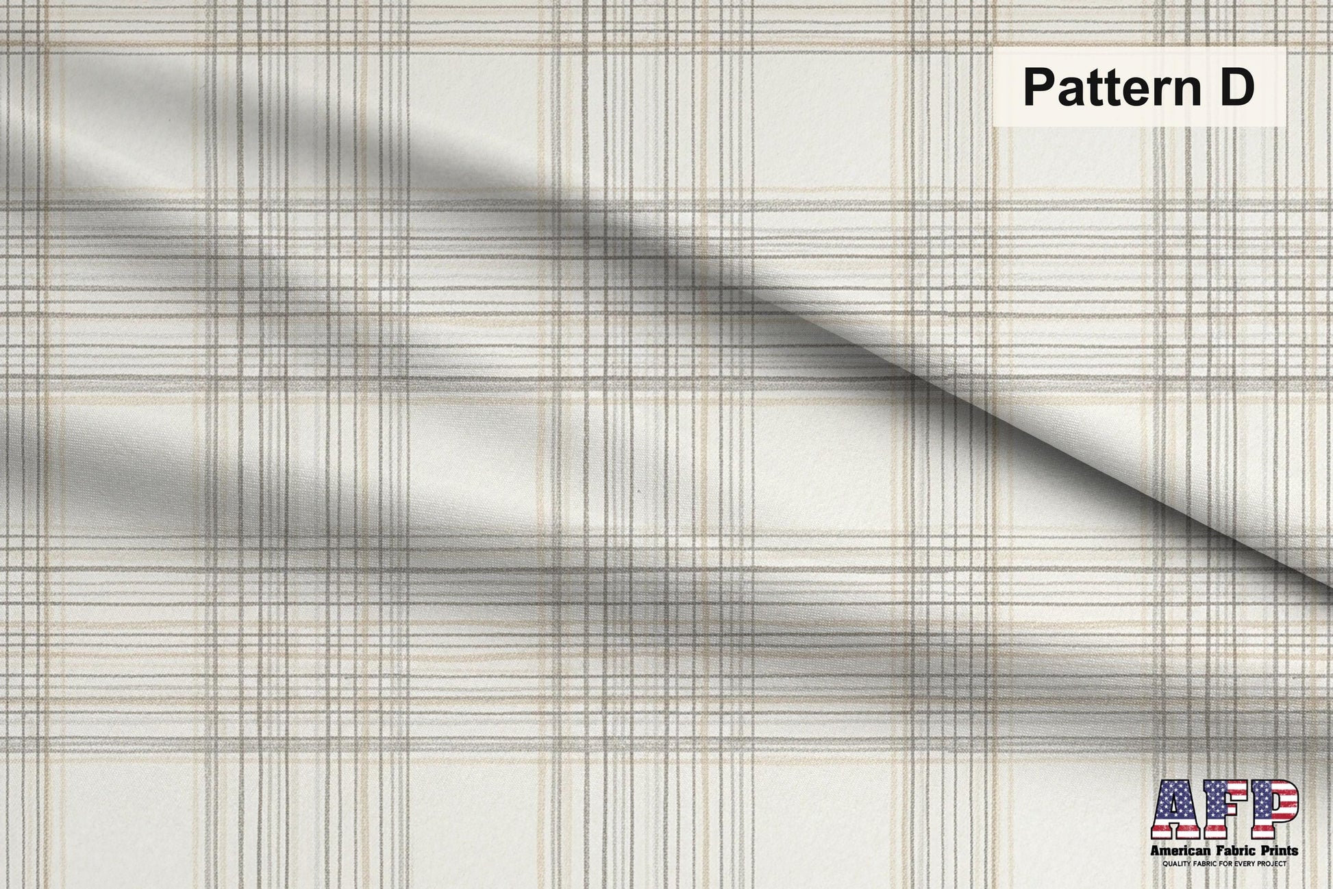 Beige Plaid 2 Fabric Bundle Set - Shop now at American Fabric Prints