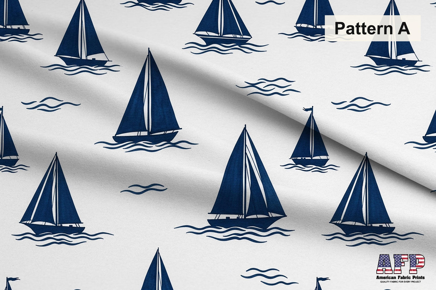 Blue Sailboat 2 Fabric Bundle Set - Shop now at American Fabric Prints