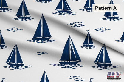 Blue Sailboat 2 Fabric Bundle Set - Shop now at American Fabric Prints