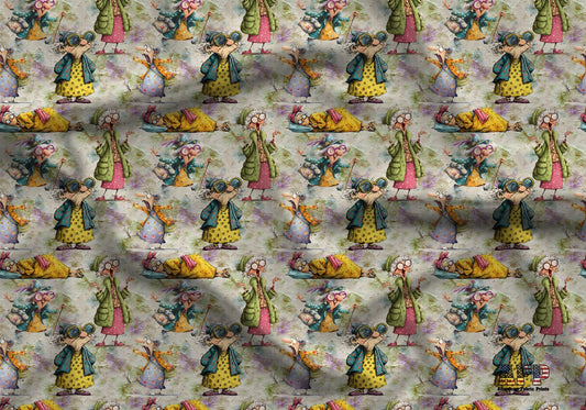 Old Ladies Fabric - Shop now at American Fabric Prints