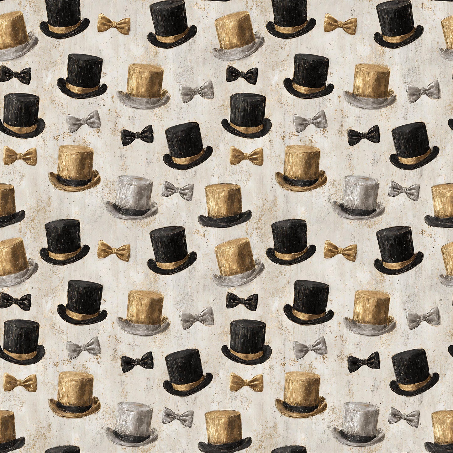 Vintage New Years Hats Fabric - Shop now at American Fabric Prints