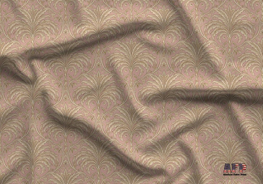 Blush Damask Acanthus Leaf Fabric - Shop now at American Fabric Prints