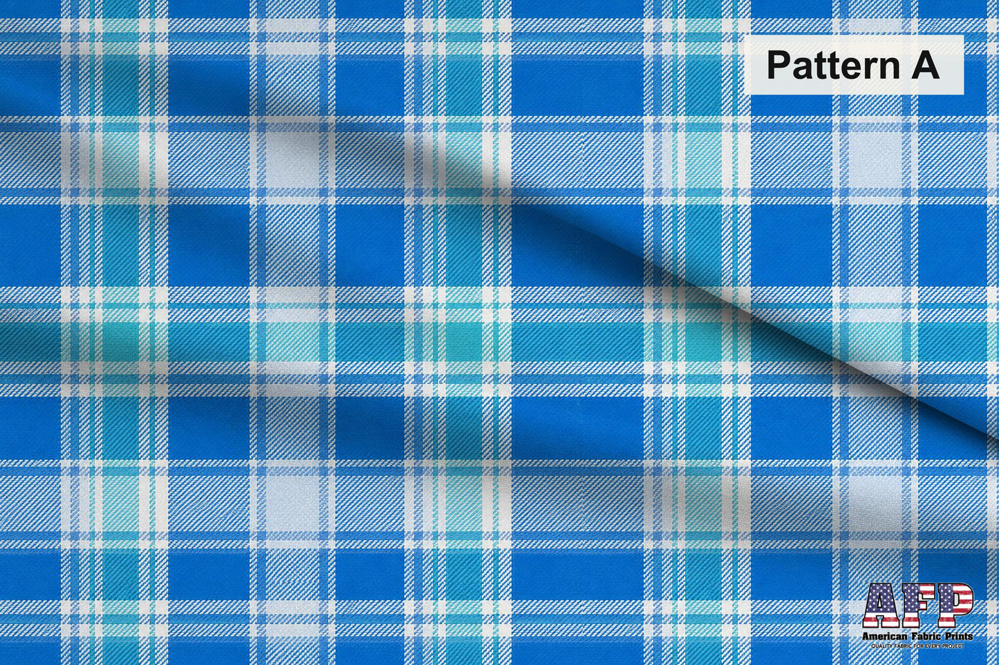 Azure Plaid 2 Fabric Bundle Set - Shop now at American Fabric Prints