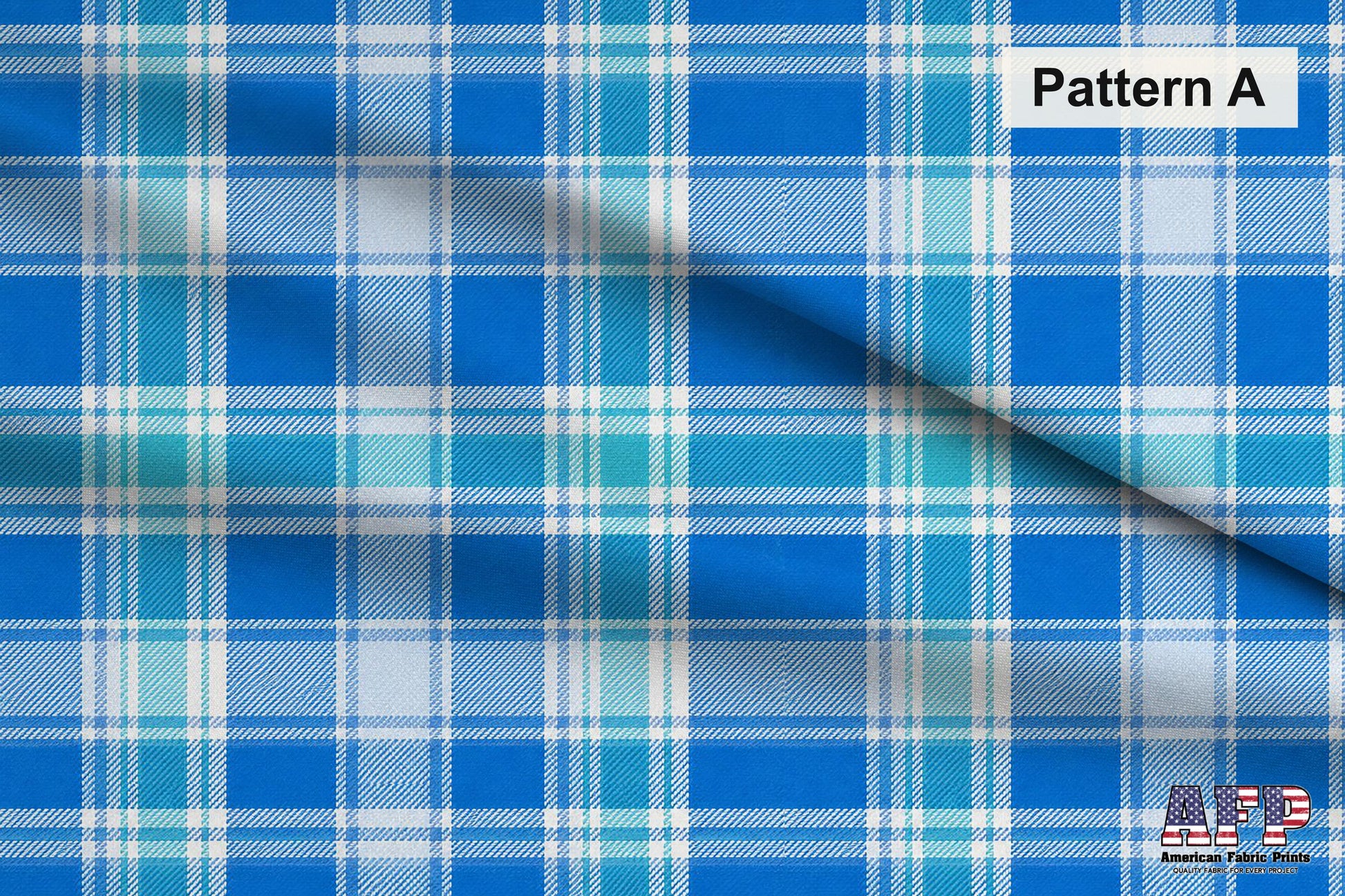 Azure Plaid 2 Fabric Bundle Set - Shop now at American Fabric Prints