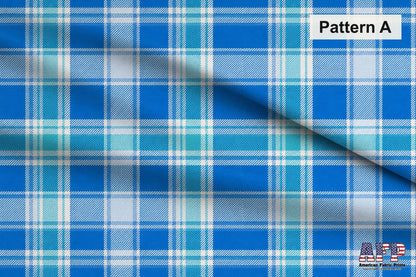 Azure Plaid 2 Fabric Bundle Set - Shop now at American Fabric Prints