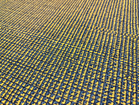 Yellow and Blue Woven Fabric, Woven Fabric, Premium Upholstery Fabric, Fabric for Upholstery, Crypton Coated Performance