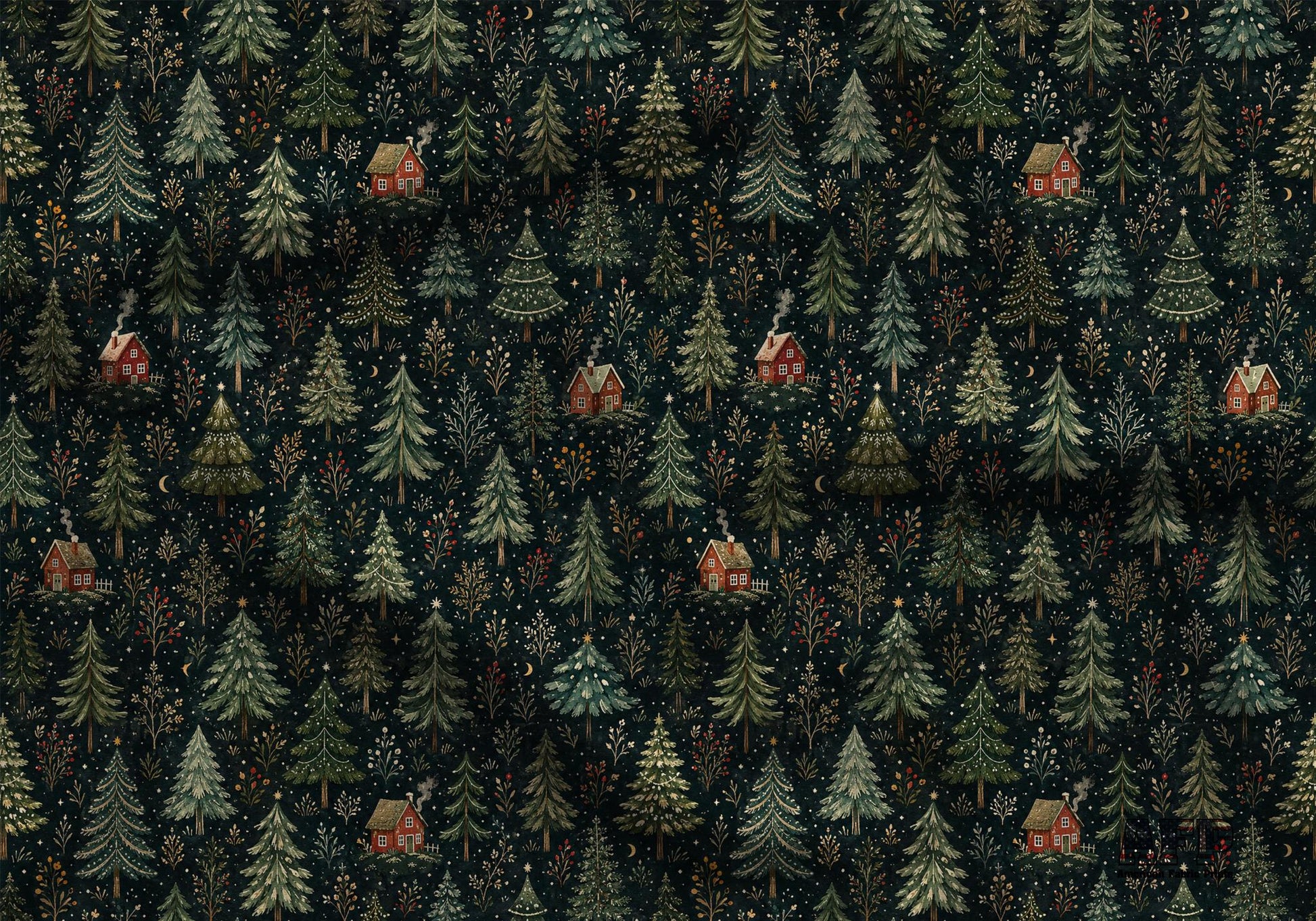Winter Night Fabric - Shop now at American Fabric Prints