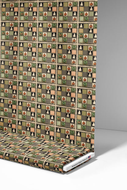 Vintage Retro Halloween Patchwork Fabric - Shop now at American Fabric Prints