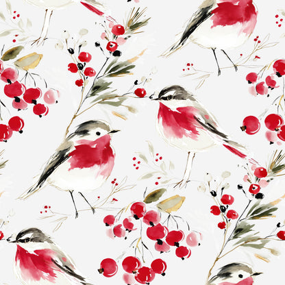 Christmas Bird Fabric - Shop now at American Fabric Prints