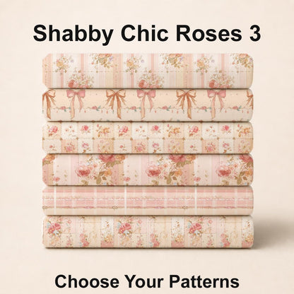 Shabby Chic Roses 3 Fabric Bundle Set - Shop now at American Fabric Prints