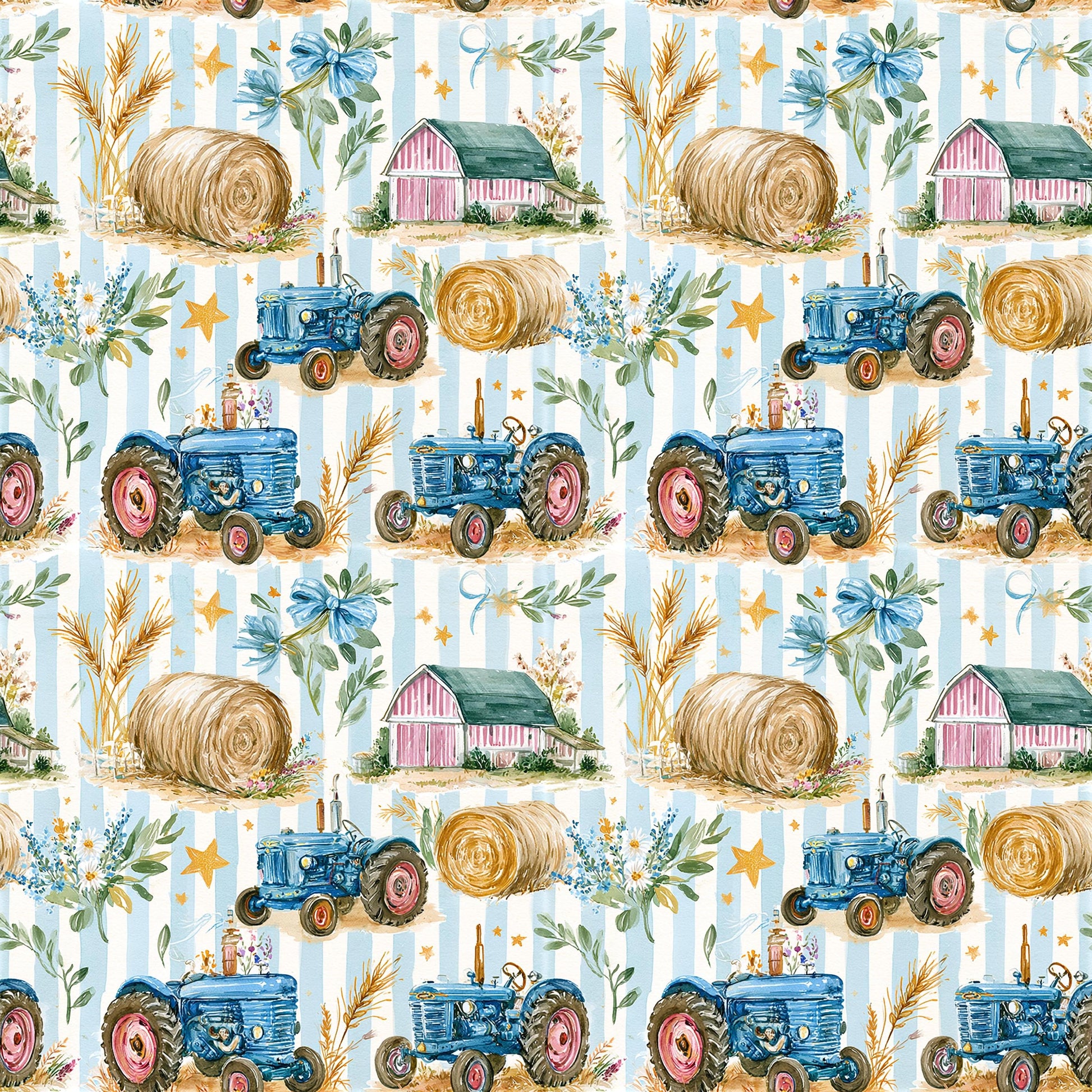 Preppy Farmyard Fabric - Shop now at American Fabric Prints