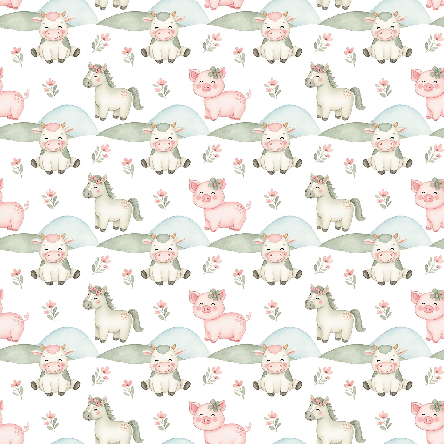Happy Farm Fabric - Shop now at American Fabric Prints