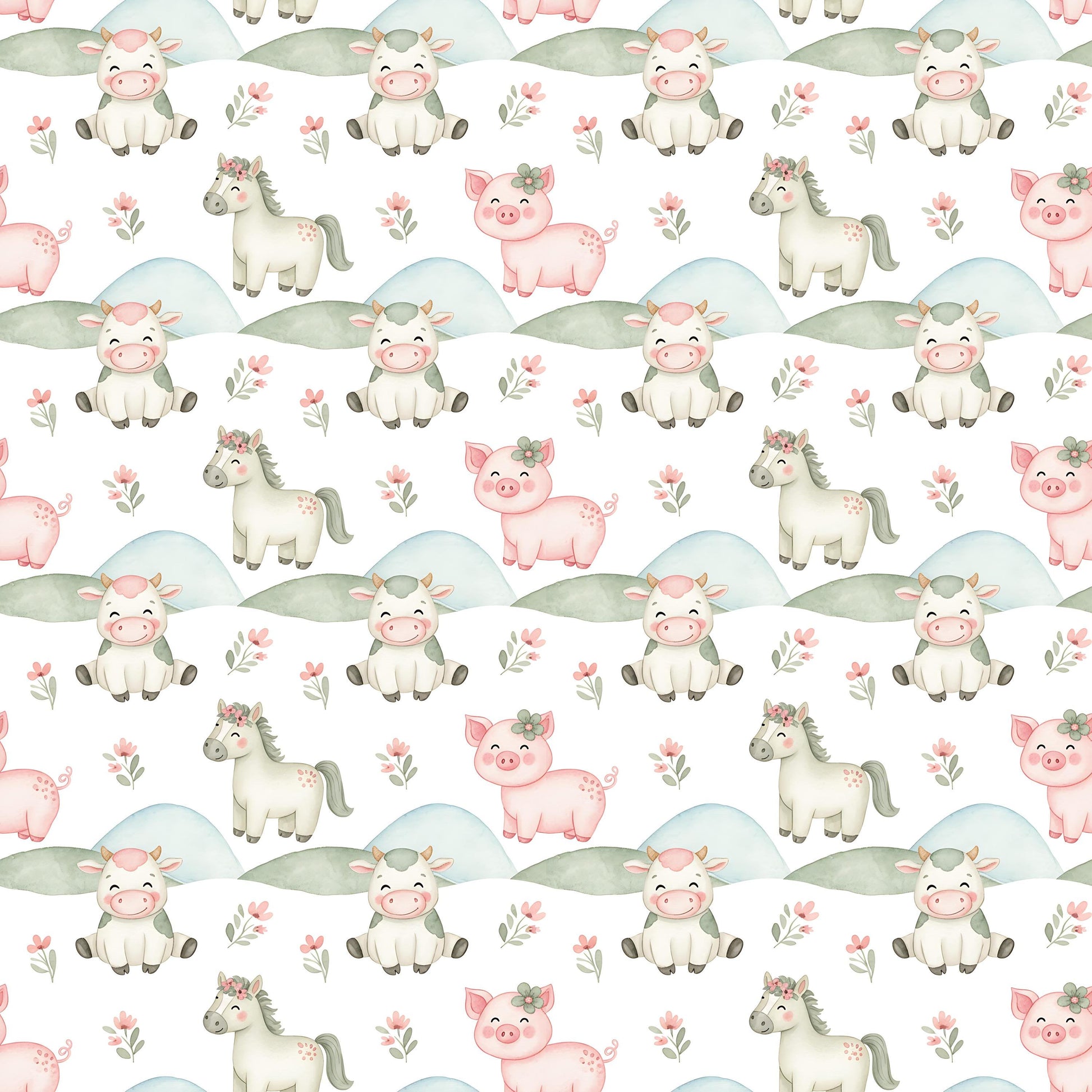 Happy Farm Fabric - Shop now at American Fabric Prints