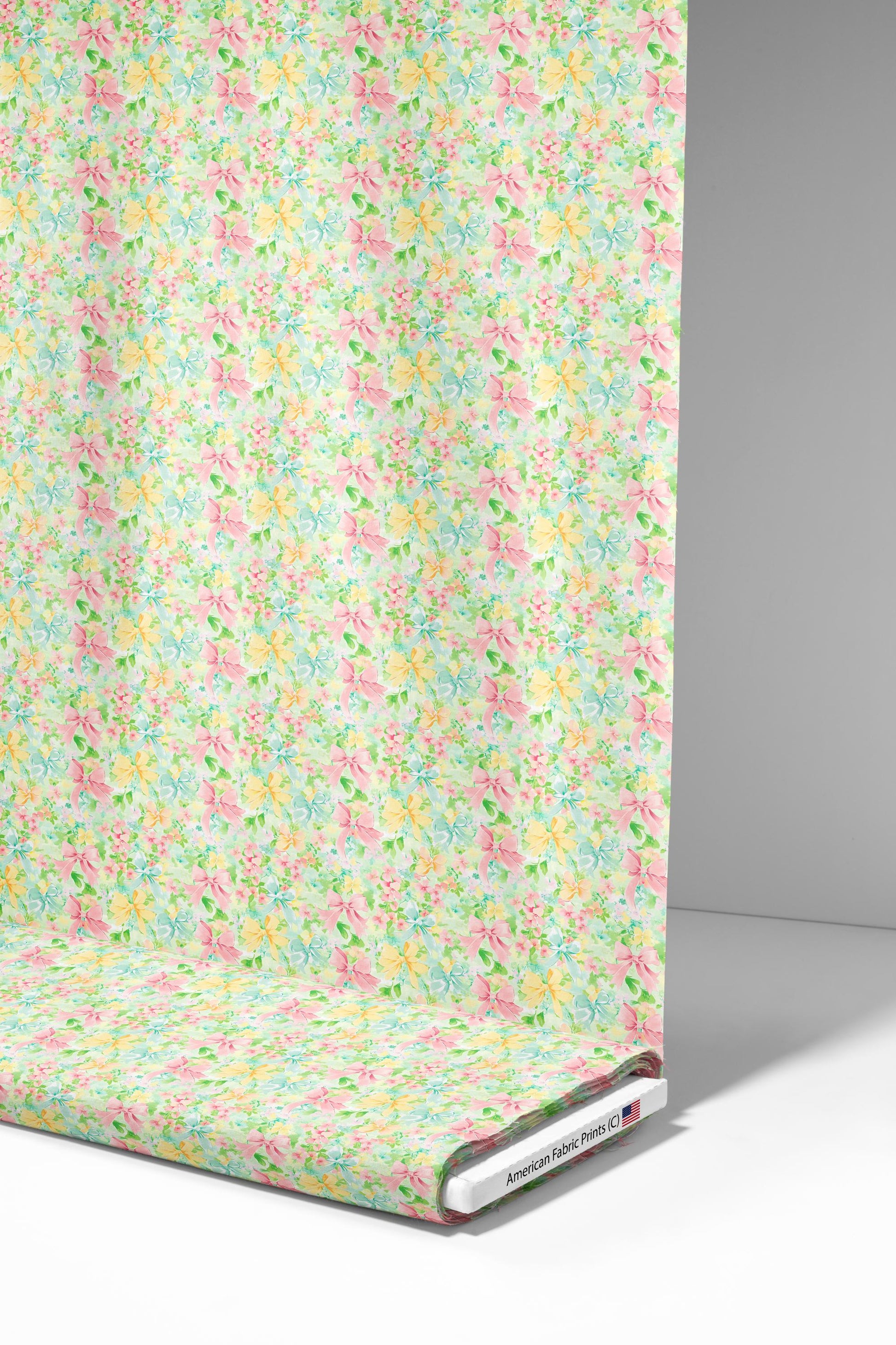 Pastel Bows Fabric - Shop now at American Fabric Prints