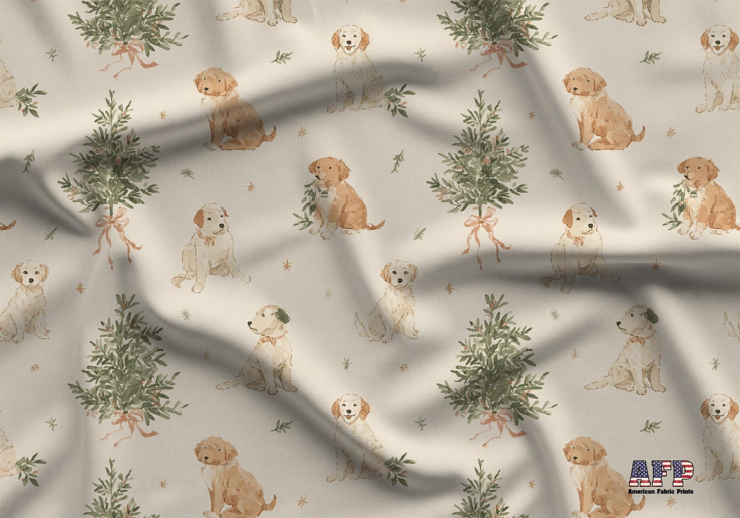 A Dogs Christmas Fabric - Shop now at American Fabric Prints