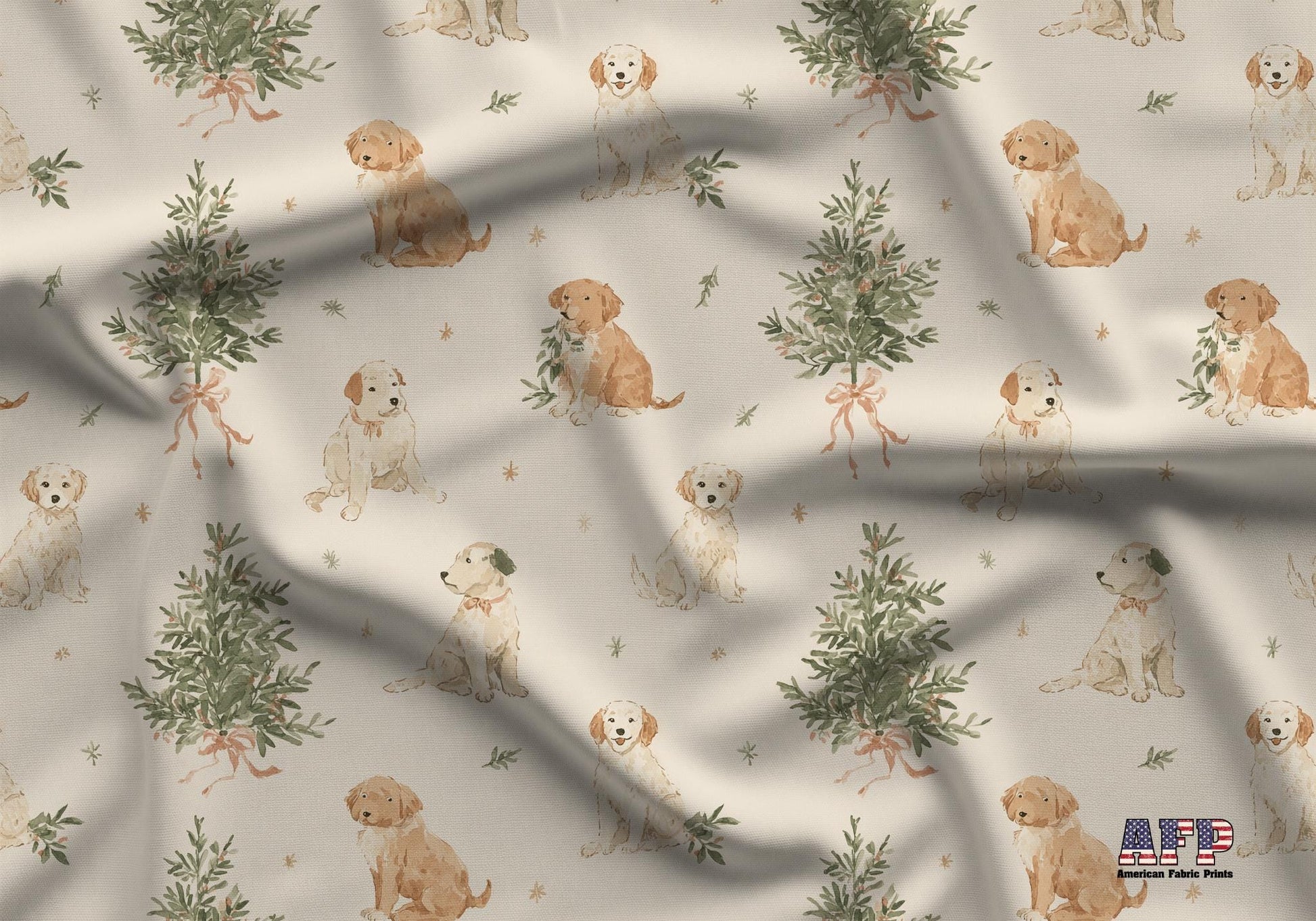 A Dogs Christmas Fabric - Shop now at American Fabric Prints