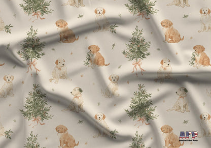 A Dogs Christmas Fabric - Shop now at American Fabric Prints