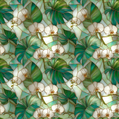 Stain Glass Island Floral Fabric - Shop now at American Fabric Prints