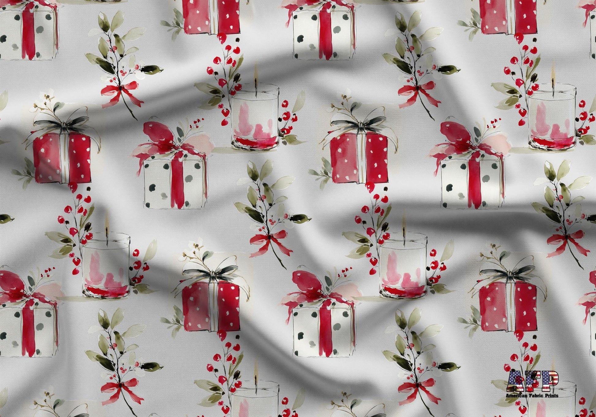 Christmas Candle Fabric - Shop now at American Fabric Prints