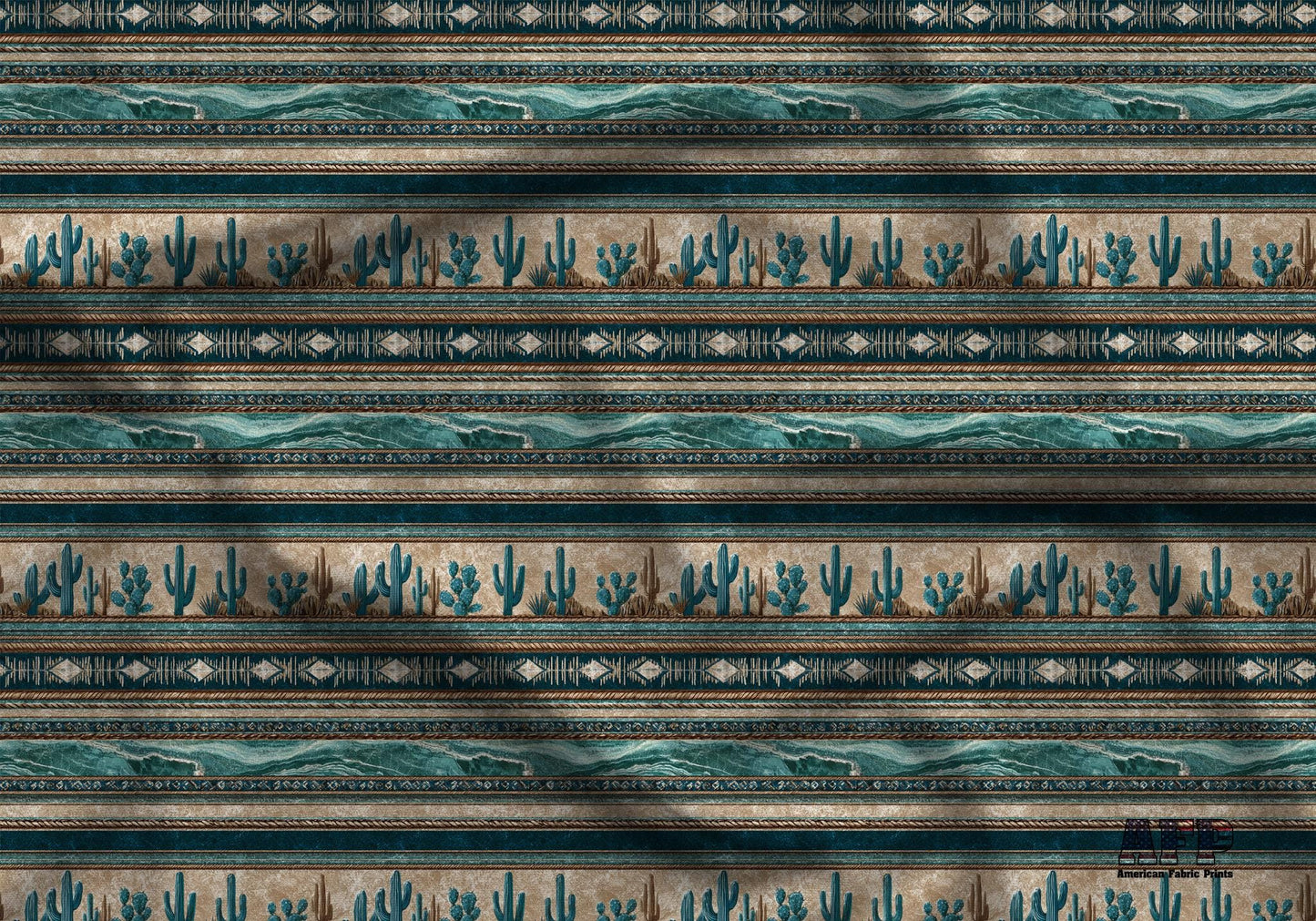 Aztec Southwest in Teal Fabric - Shop now at American Fabric Prints