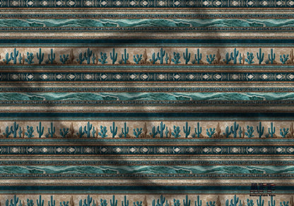 Aztec Southwest in Teal Fabric - Shop now at American Fabric Prints