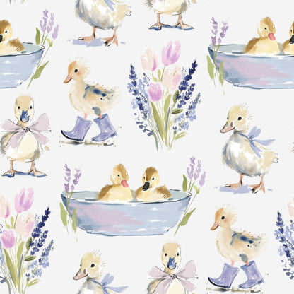 Spring Baby Ducks Fabric - Shop now at American Fabric Prints