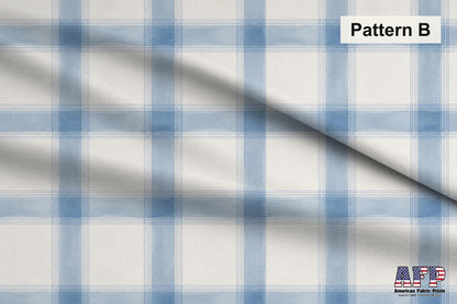 Azure Plaid 2 Fabric Bundle Set - Shop now at American Fabric Prints