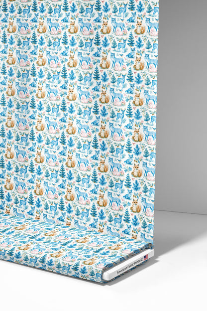 Preppy Woodland Boy Nursery Fabric - Shop now at American Fabric Prints