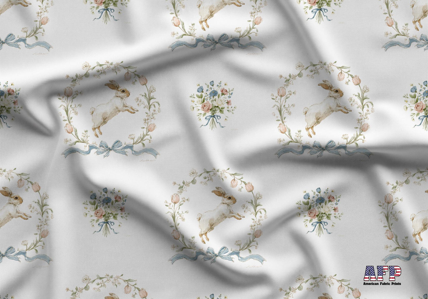 Hopping Rabbit Fabric - Shop now at American Fabric Prints