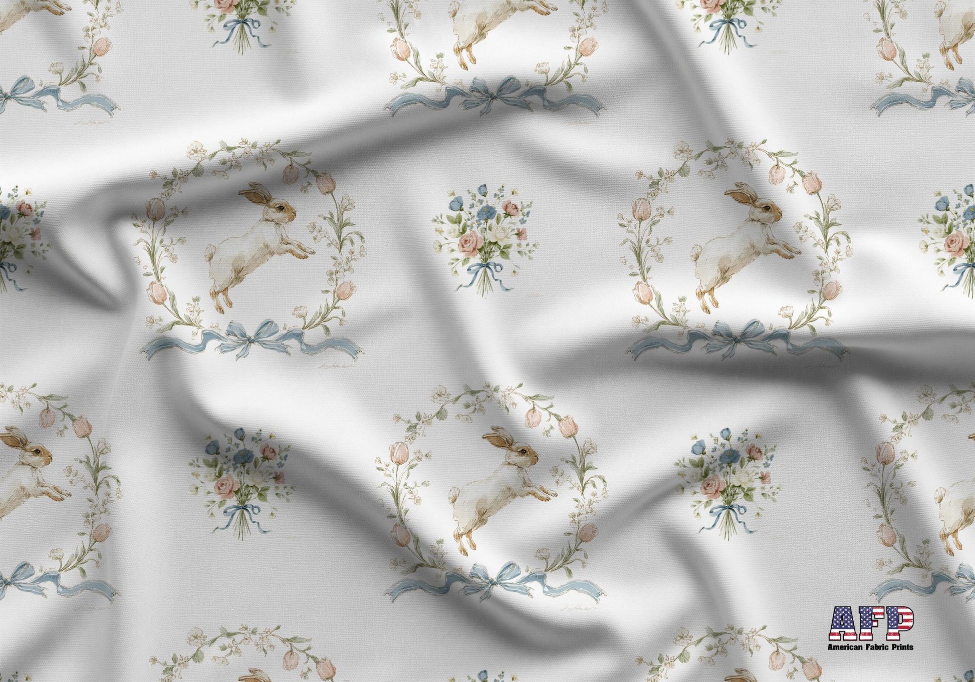 Hopping Rabbit Fabric - Shop now at American Fabric Prints