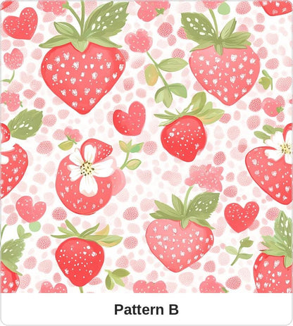 Strawberry Coordinate Fabric | Strawberry Cotton Fabric | Summer Themed Quilt Fabric | Strawberries | Made in USA | American Fabric Prints