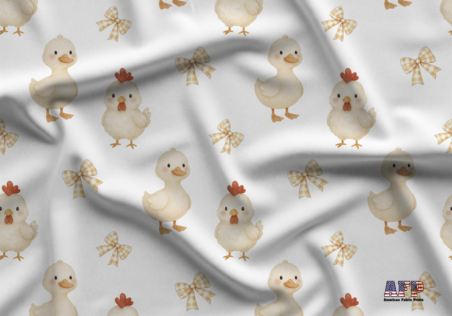 Little Roosters and Ducklings Fabric - Shop now at American Fabric Prints