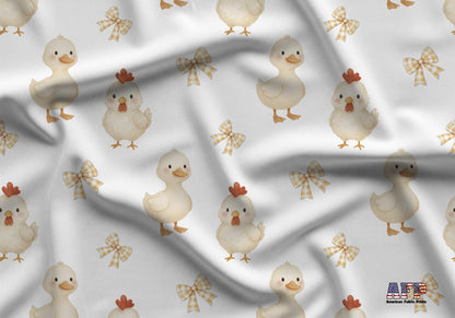 Little Roosters and Ducklings Fabric - Shop now at American Fabric Prints
